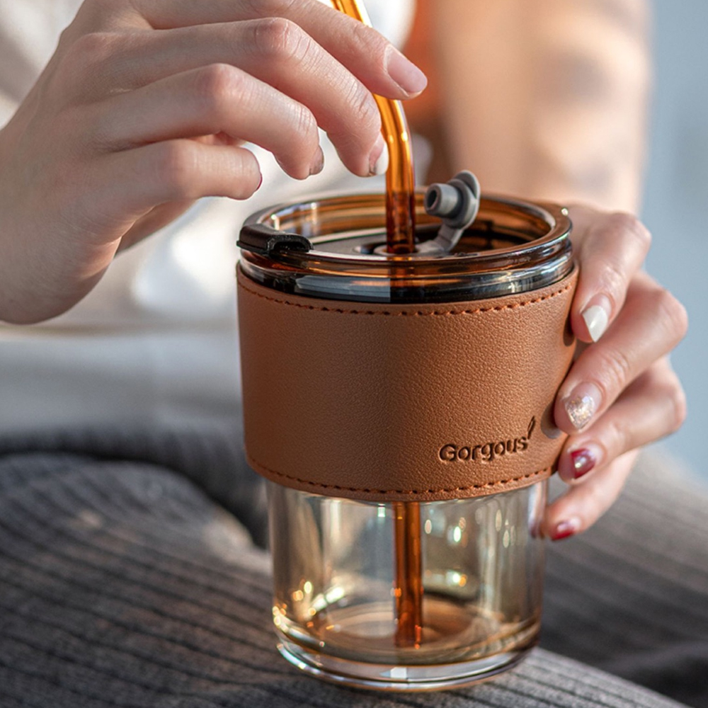Стакан с трубочкой "Caramel"