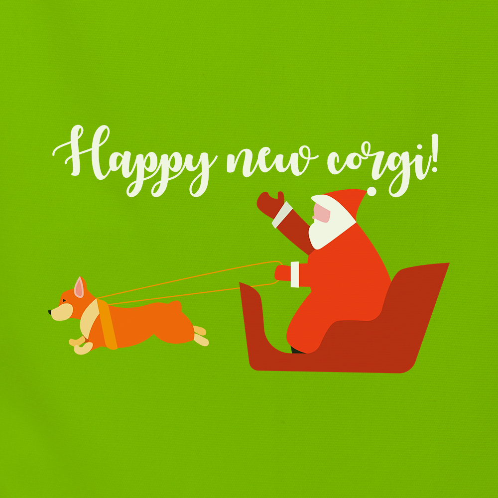 Сумка-шоппер 'Happy New Corgi'