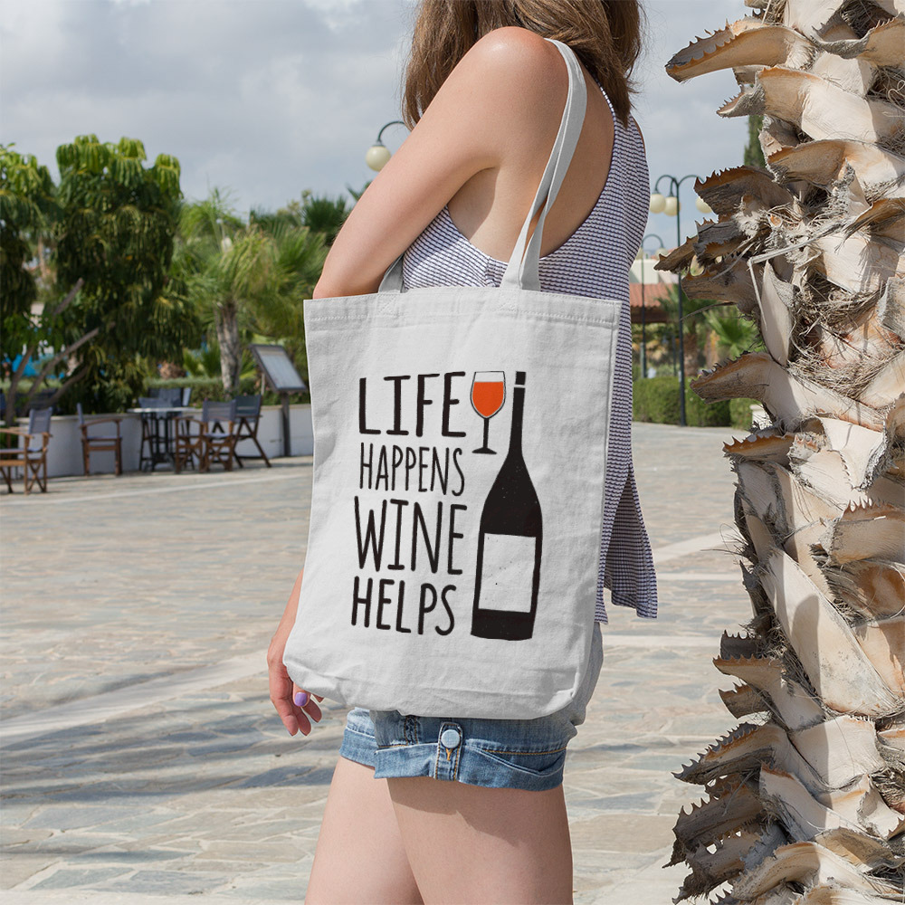 Сумка-шоппер 'Wine helps'