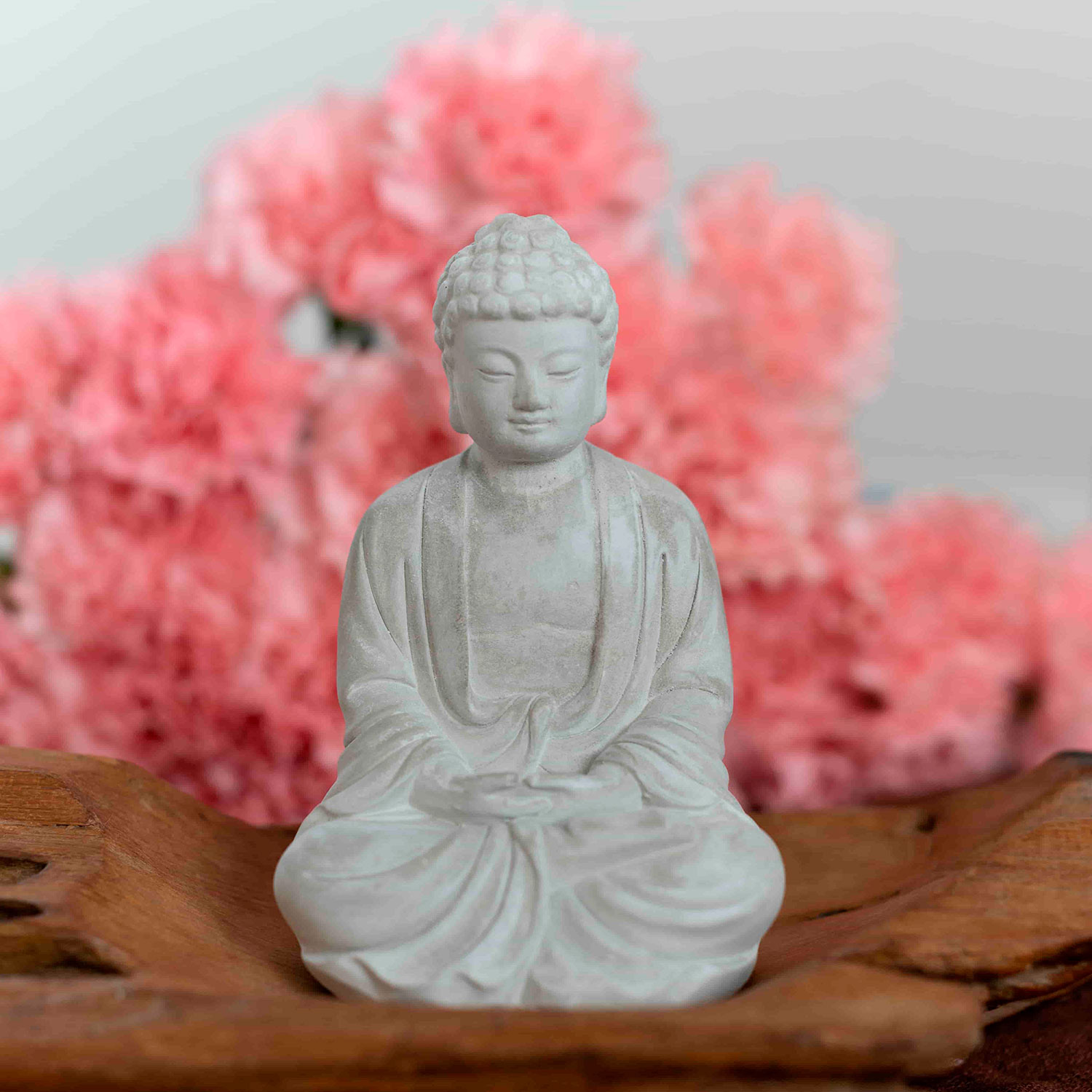 Статуэтка 'Сидячий Будда', цвет серый