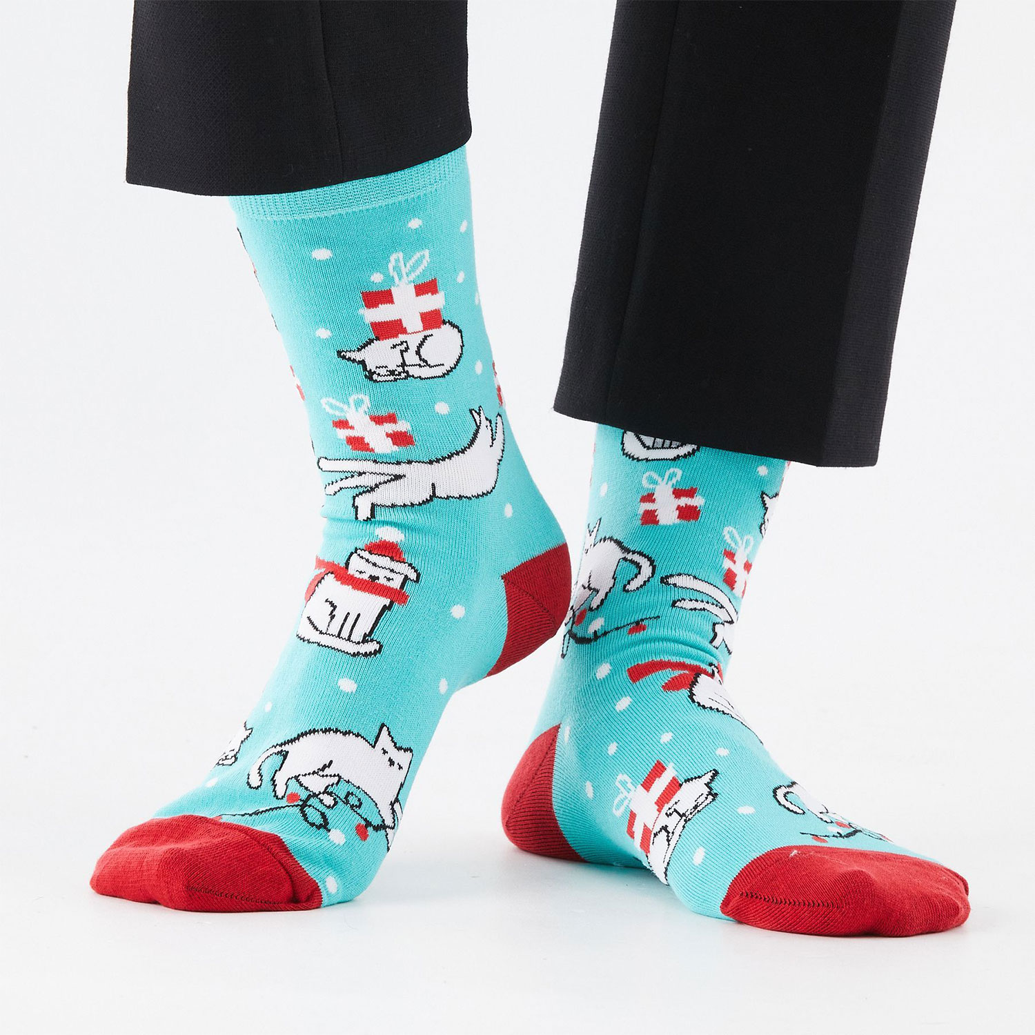 Носки 'Кошачья упряжка', размеры 34-38