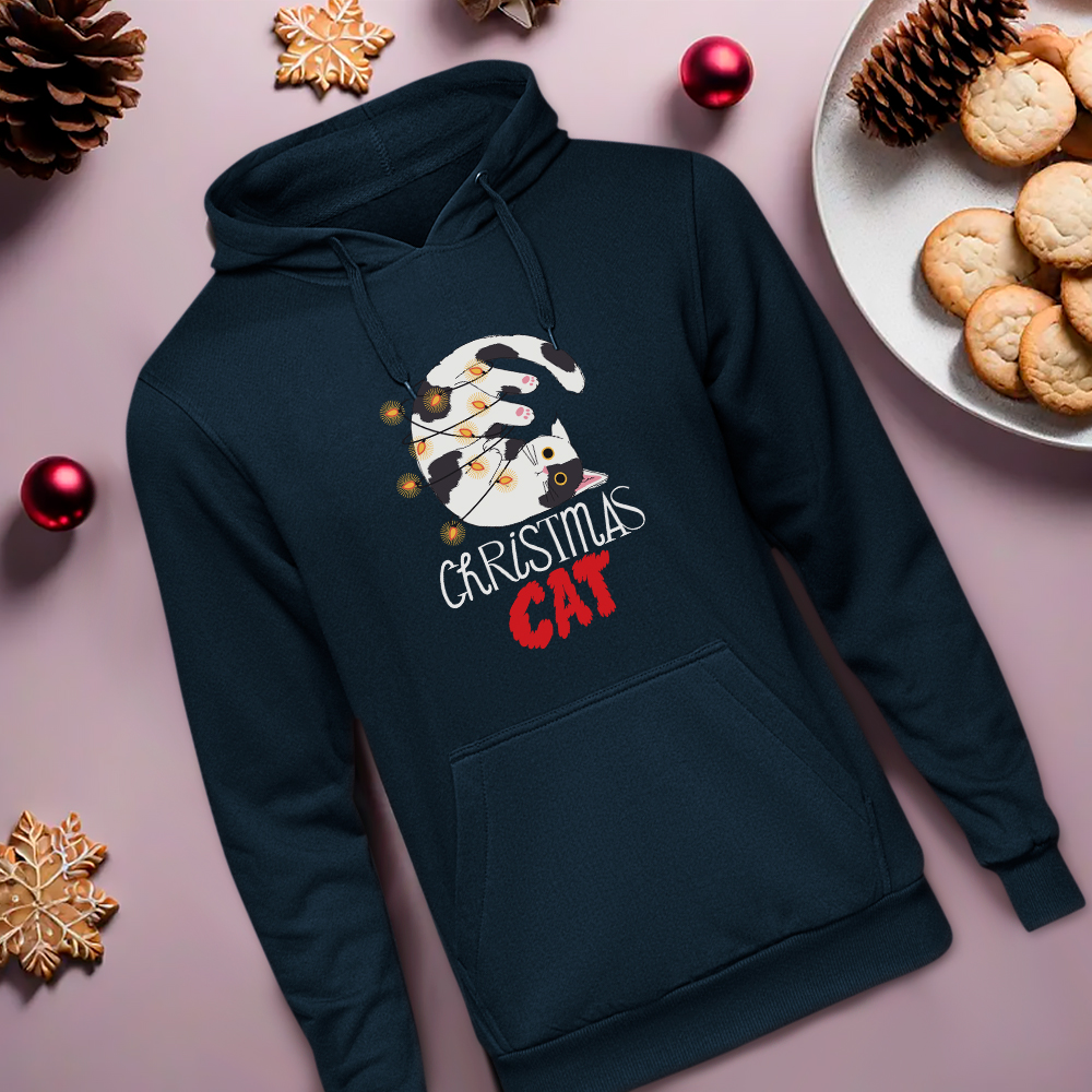 Толстовка унисекс 'Christmas Cat'
