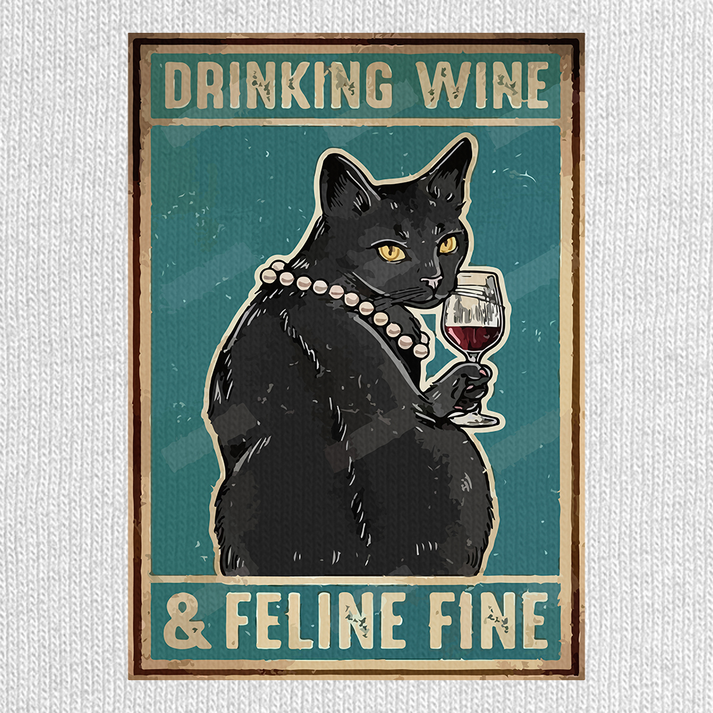 Футболка унисекс 'Cat with Wine' 