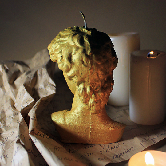 Свеча ручной работы 'Gold David'
