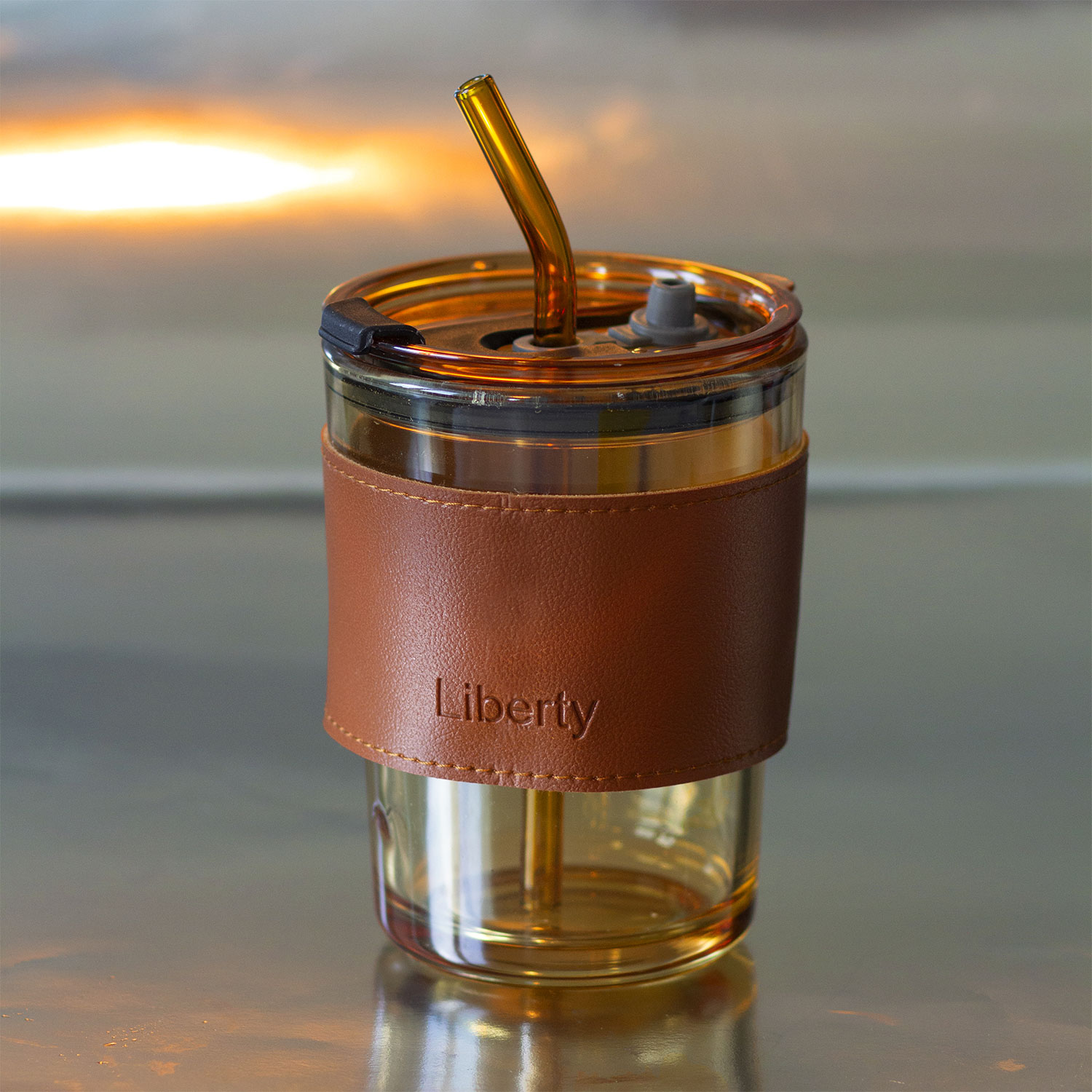 Стакан с трубочкой "Caramel"