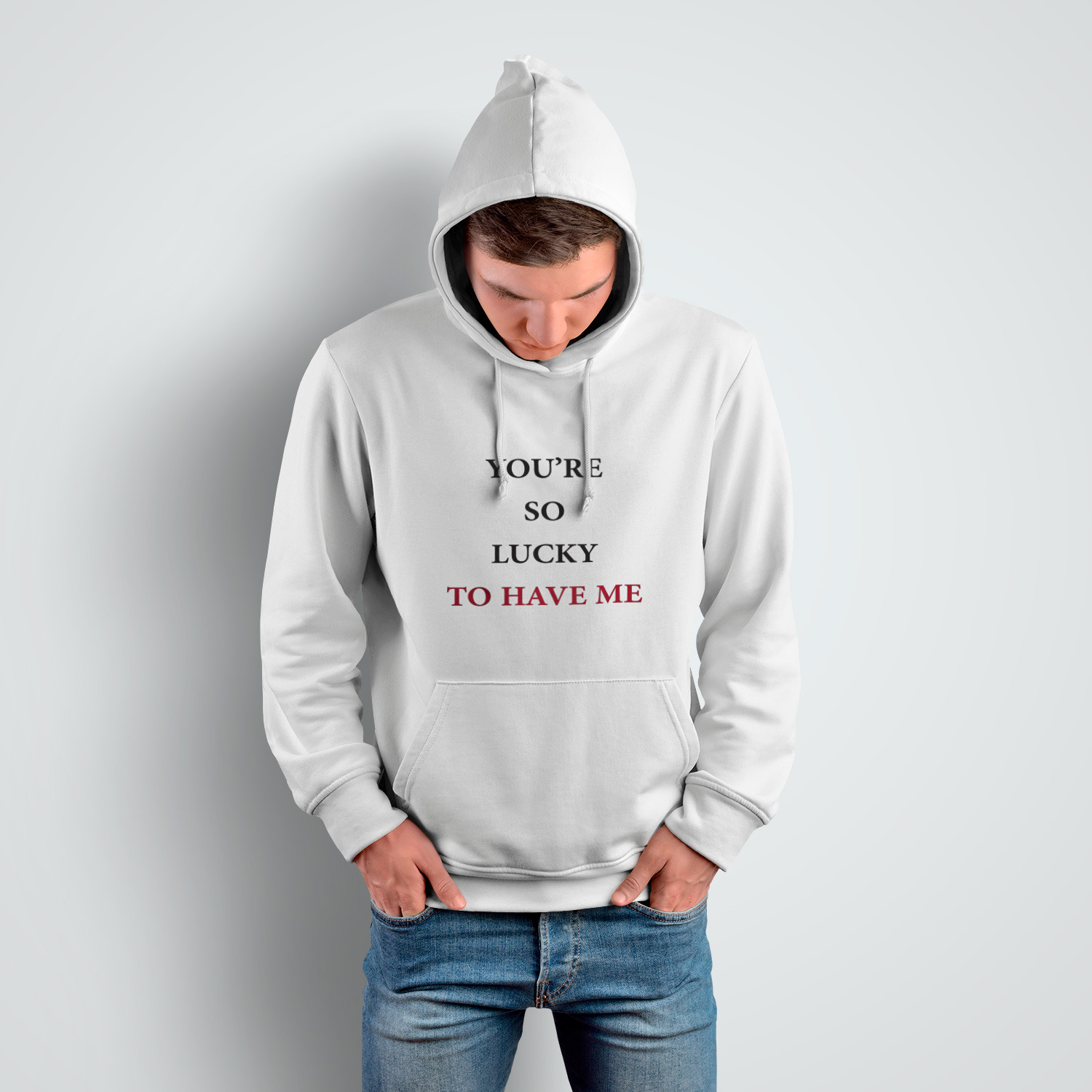 Толстовка унисекс 'Lucky to have me'
