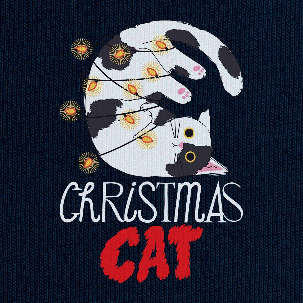 Толстовка унисекс 'Christmas Cat'