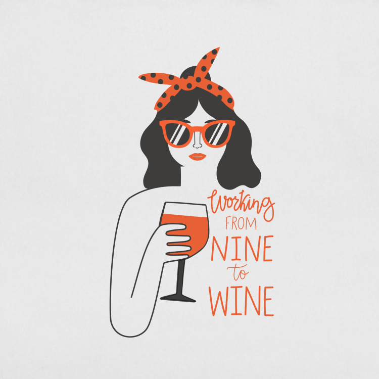 Сумка-шоппер 'From nine to wine'
