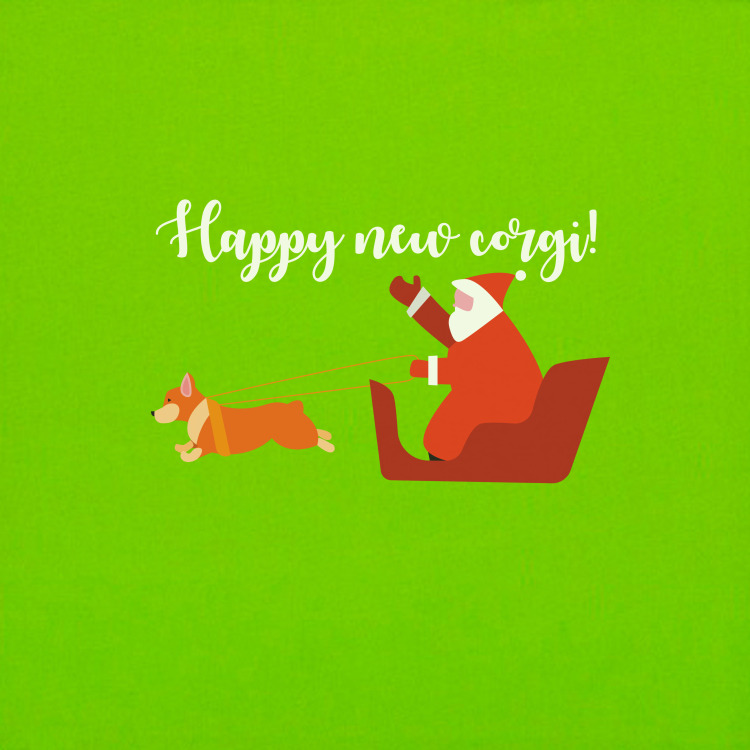 Сумка-шоппер 'Happy New Corgi'