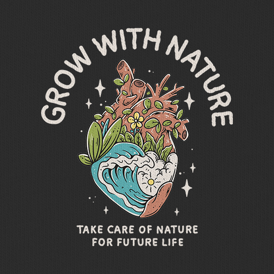 Футболка унисекс 'Grow with nature'
