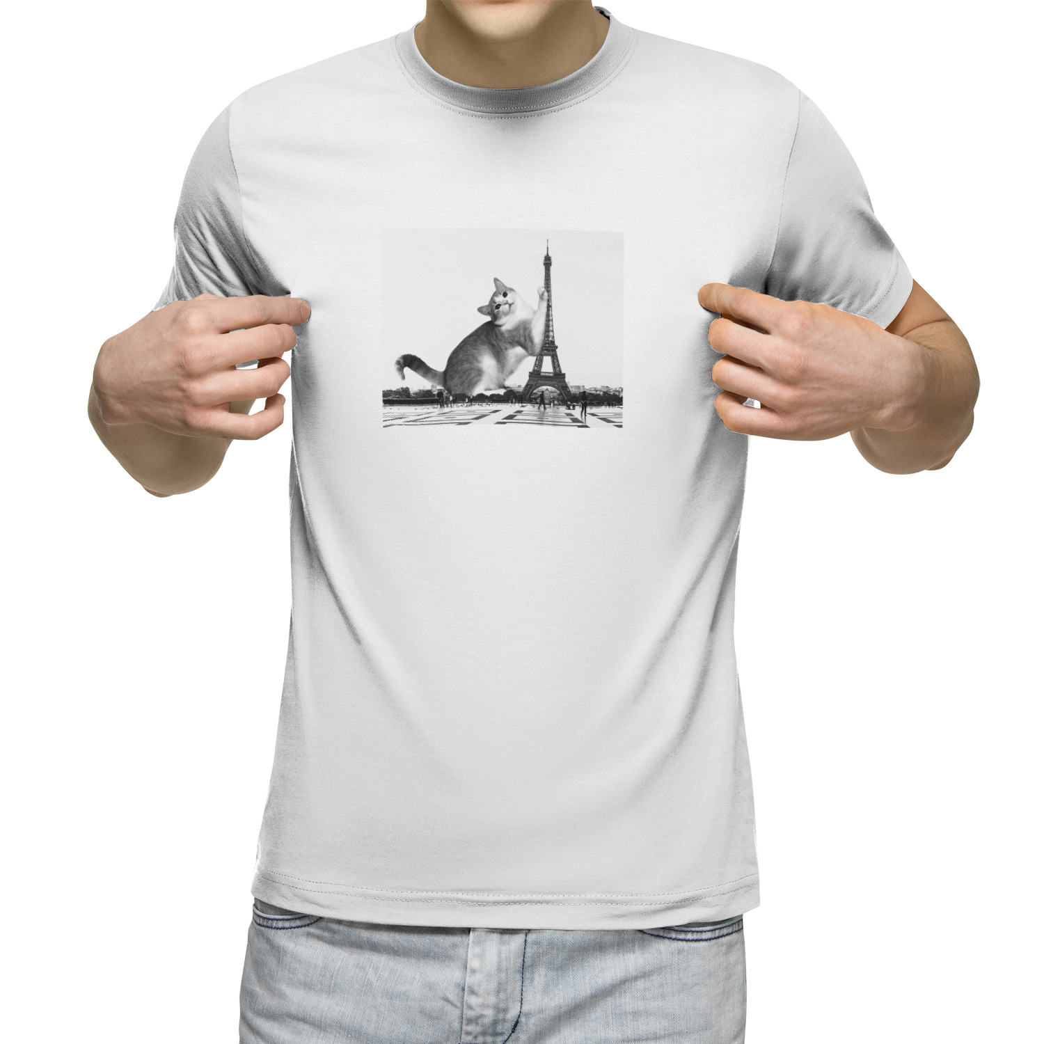 Футболка унисекс 'Cat in Paris' 
